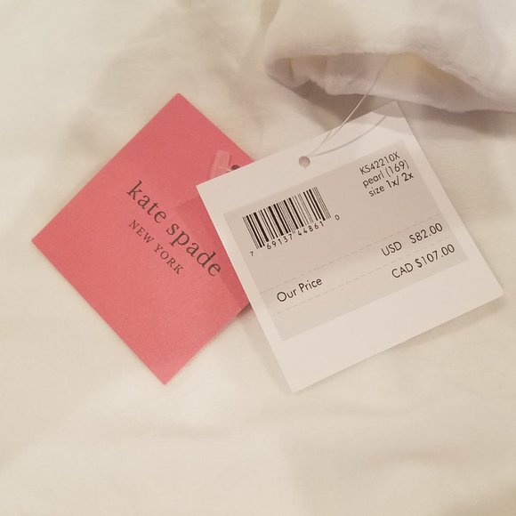 Kate Spade white plush robe  size 1X/2X - Picture 3 of 3